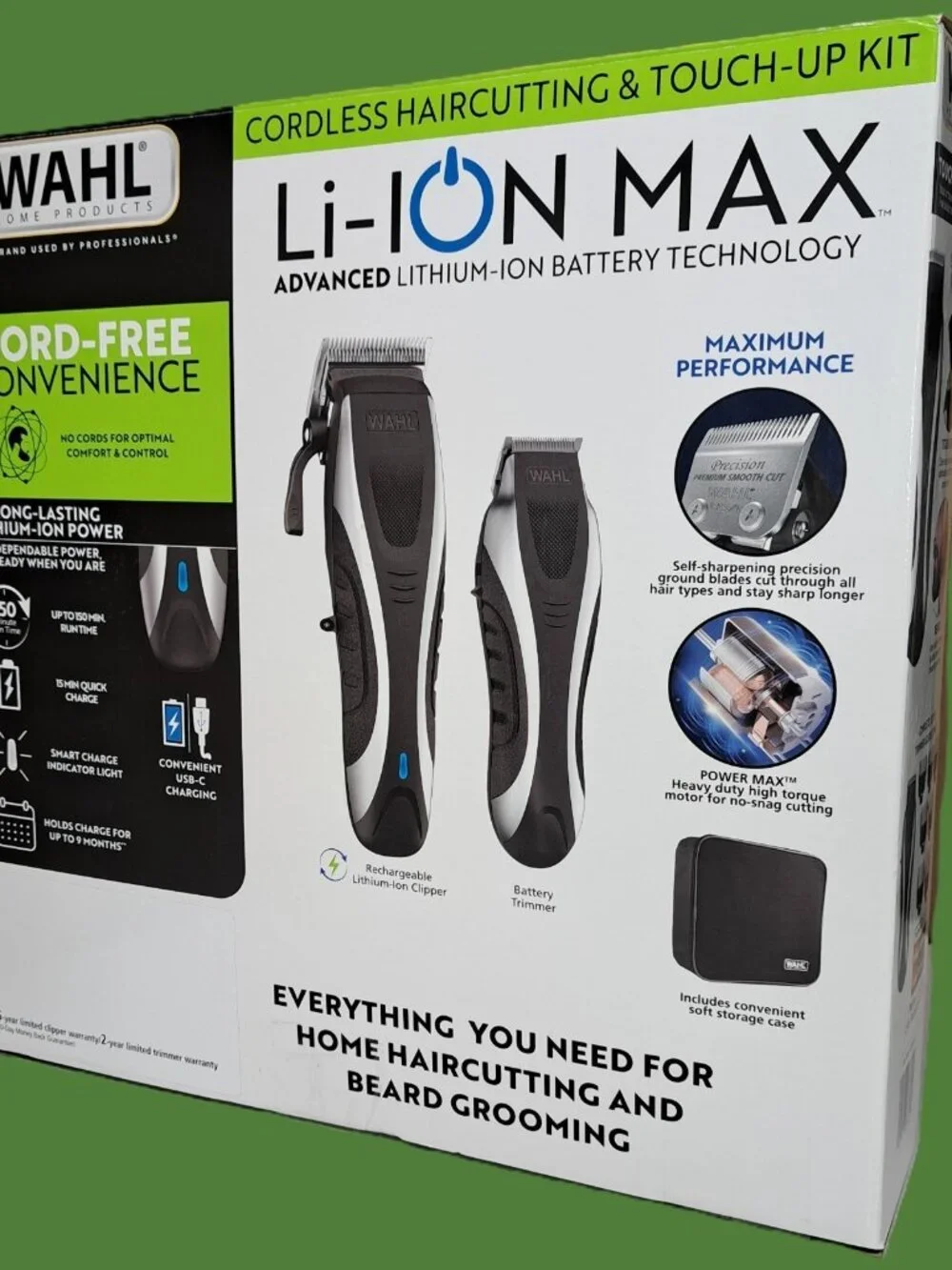 MSRP $85 | Wahl Li-Ion MAX Cordless Haircutting & Beard Grooming Kit – Open Box